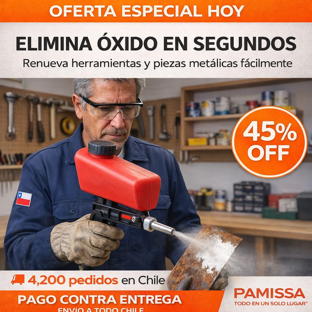 Pistola Restauradora de Metal PAMISSA - Elimina óxido y deja tus piezas como nuevas en minutos
