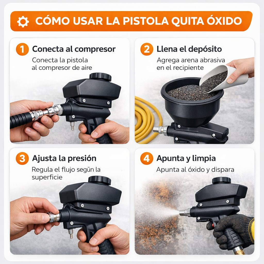 Pistola Restauradora de Metal PAMISSA - Elimina óxido y deja tus piezas como nuevas en minutos