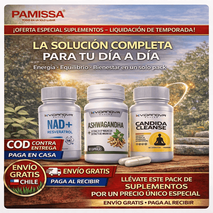 TRIPACK NAD/ASHWAGANDHA/CANDIDA