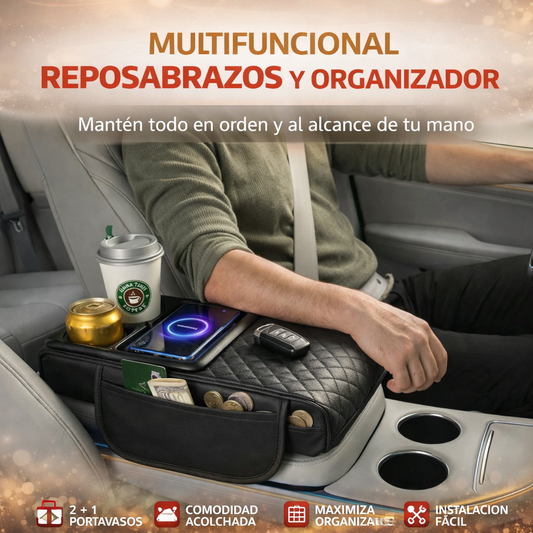Multifuncional reposabrazos y organizador