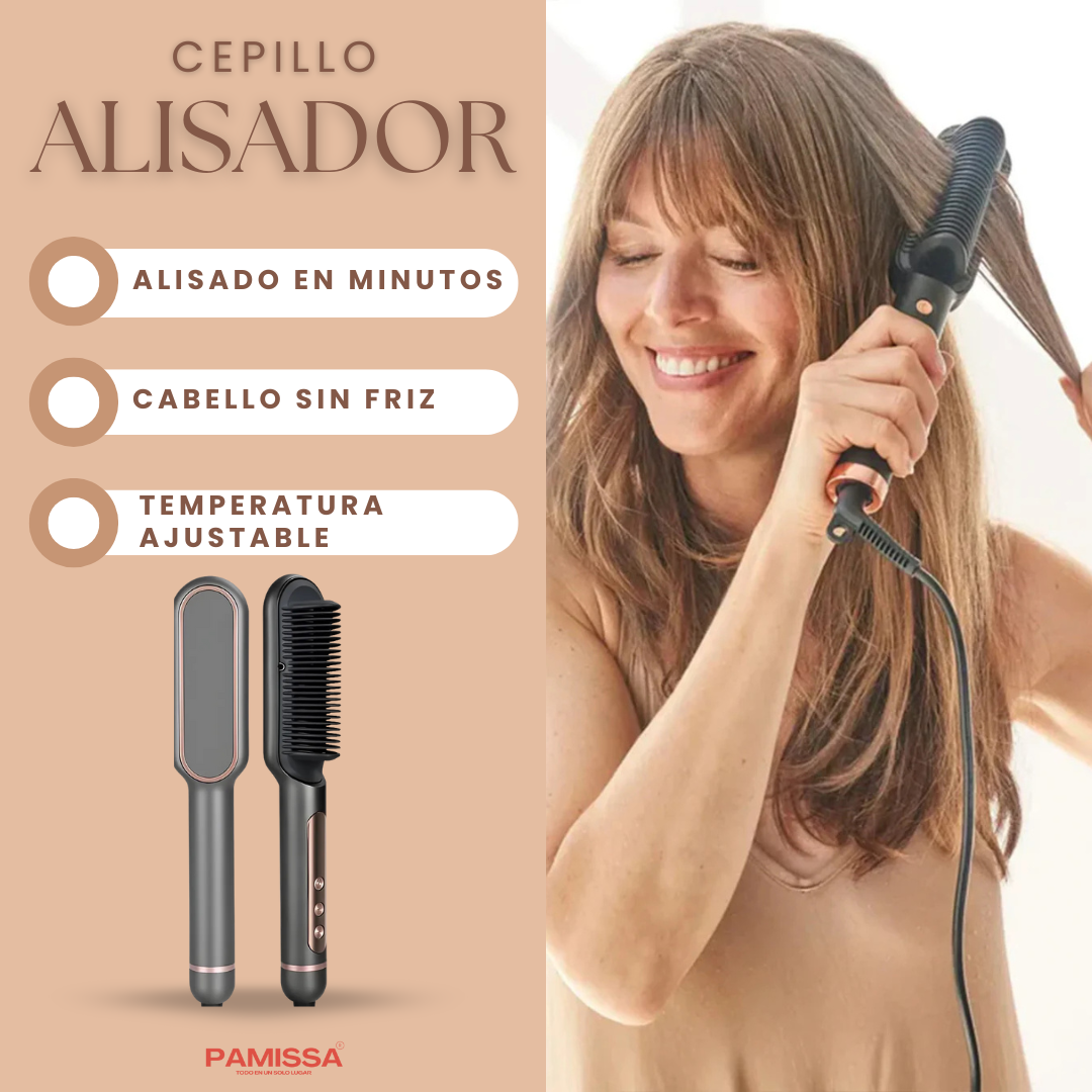 CEPILLO ALISADOR INALÁMBRICO – ALISA, REDUCE FRIZZ Y CUIDA TU CABELLO EN MINUTOS