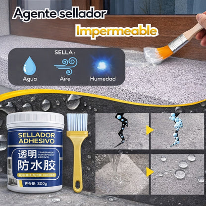 Pack 3x1 Sellador Impermeable Transparente – Elimina Goteras y Humedad
