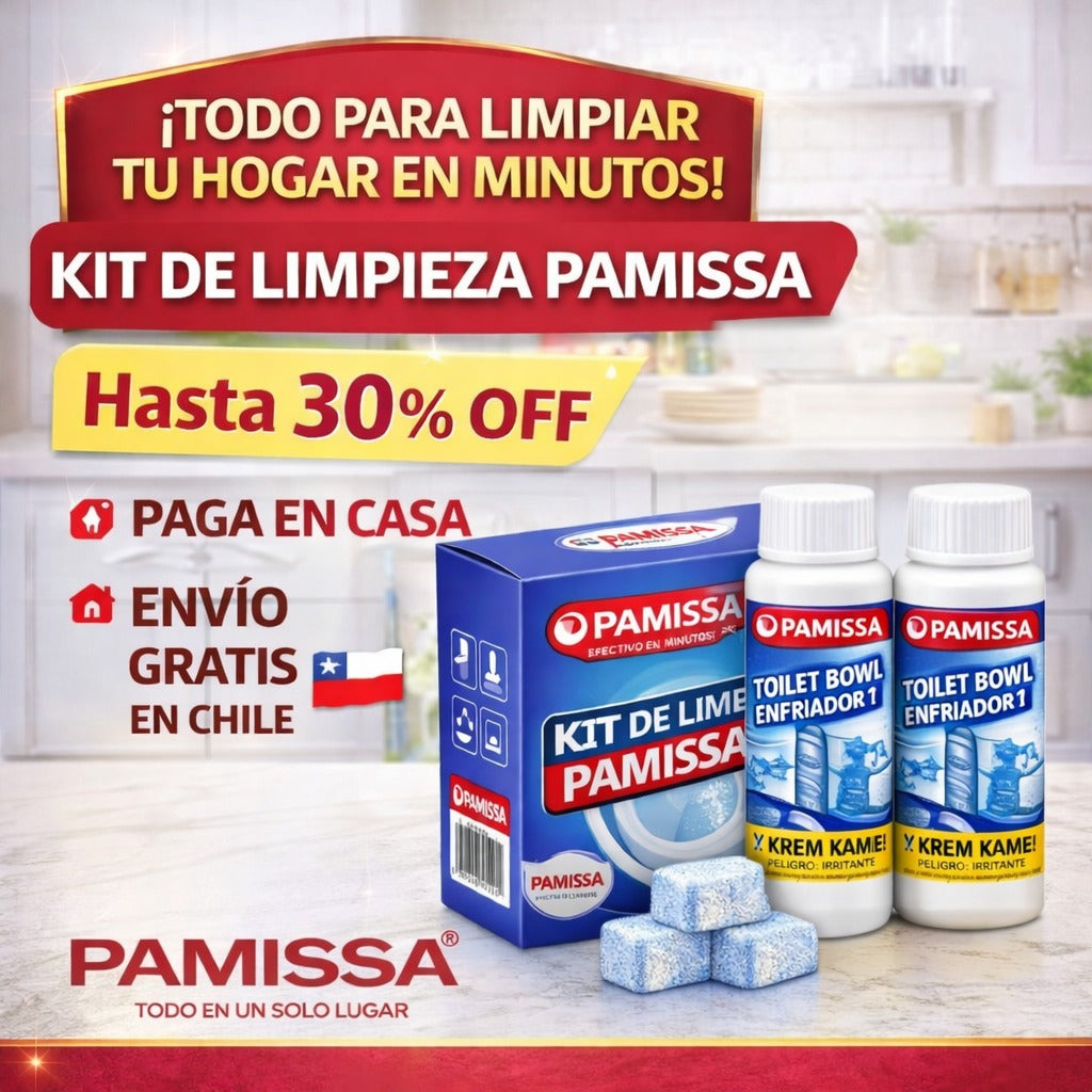 KIT LIMPIEZA DE BAÑO PAMISSA  – ELIMINA OLORES, SARRO Y AYUDA A DESTAPAR CAÑERÍAS