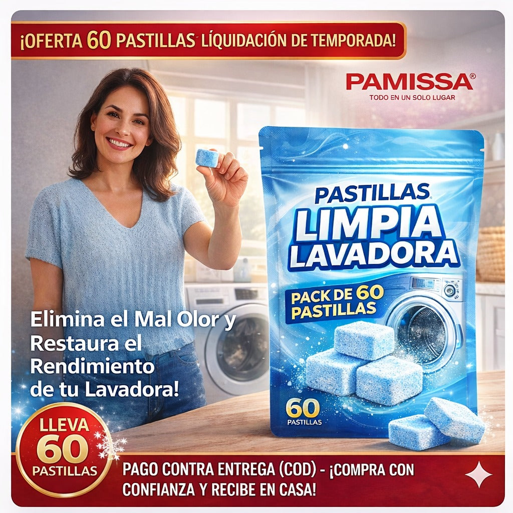 PASTILLAS LIMPIA LAVADORA PAMISSA (PACK 60)